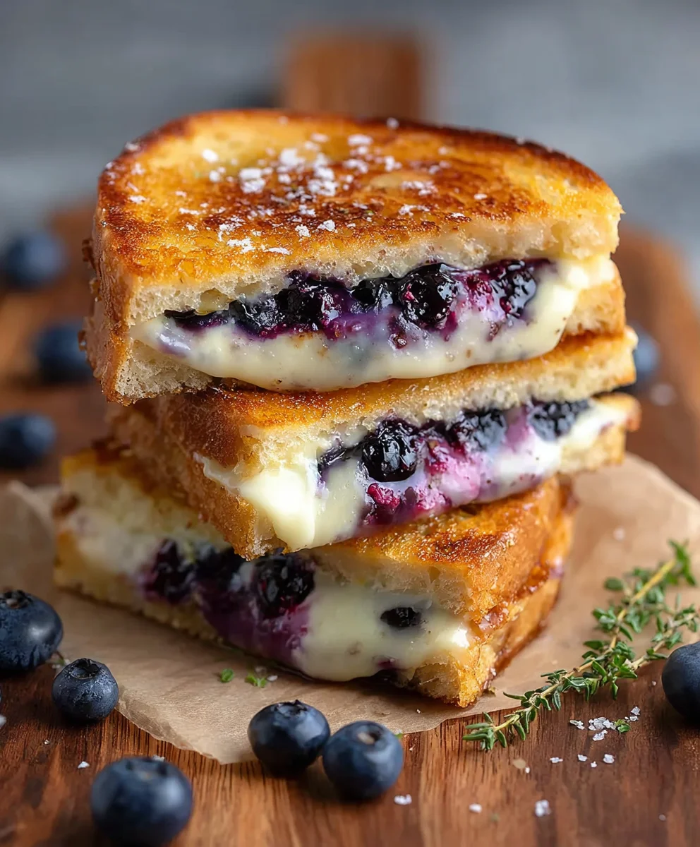 Crispy Blueberry Grilled Cheese Recipe- Sweet & Savory