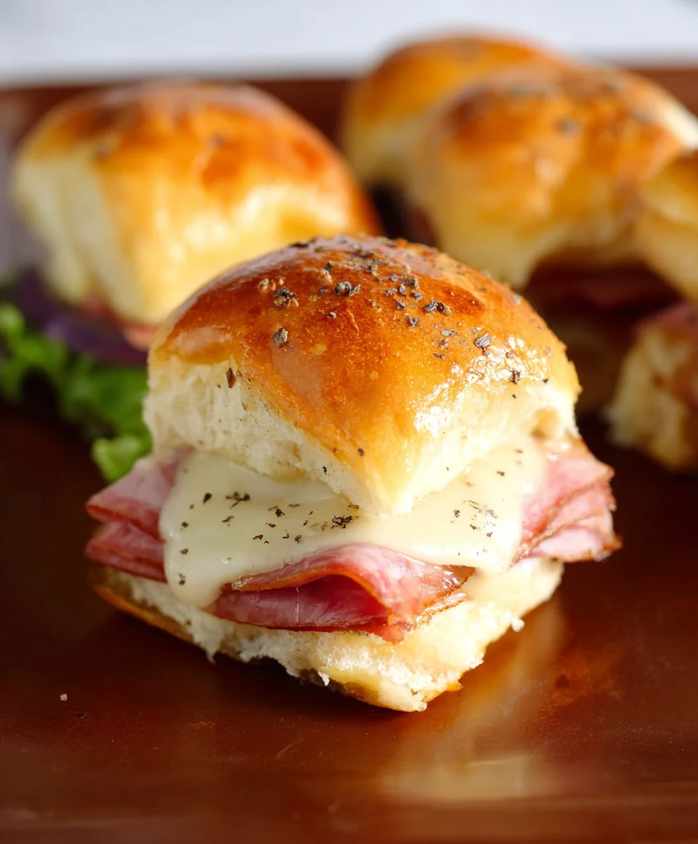 Beef-Beef Ham-Cheese Sliders Recipe - Easy Party Appetizer