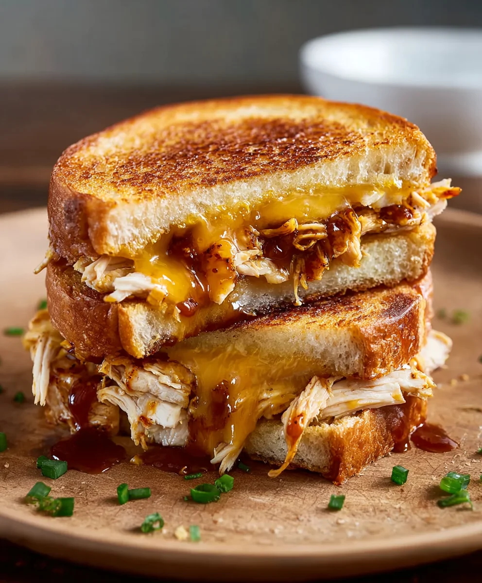 Smoky BBQ Chicken Grilled Cheese Perfection
