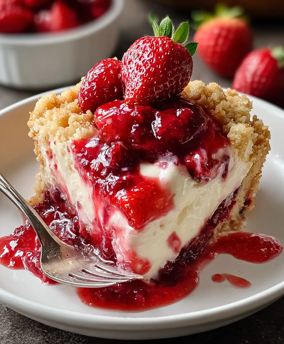 Strawberry Cheesecake Dump Cake Easy Dessert