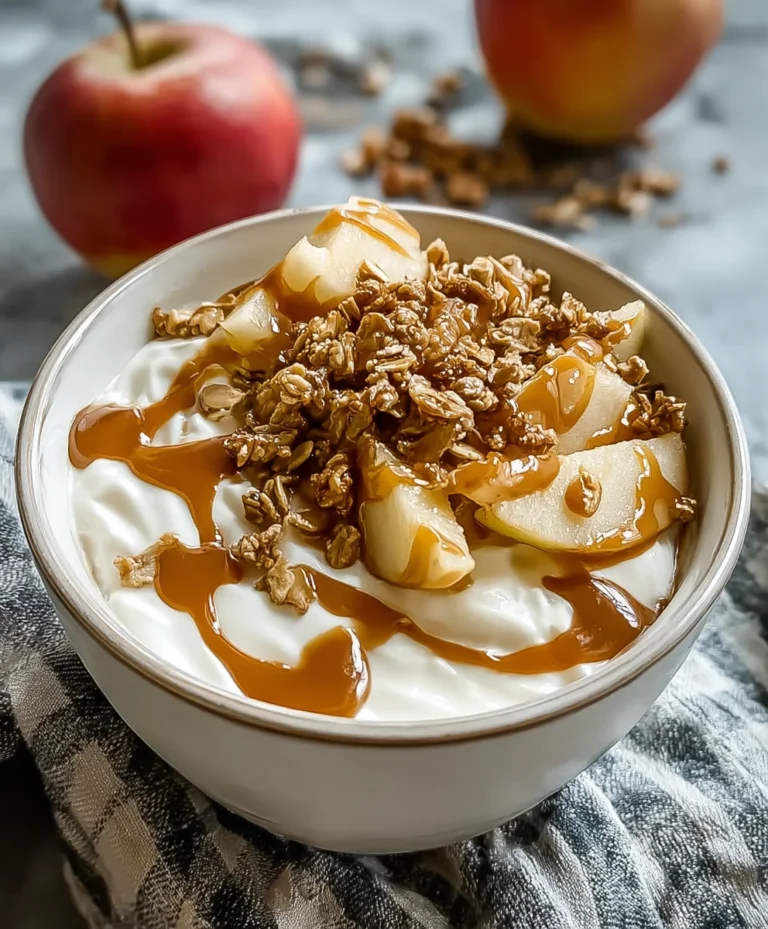 Caramel Apple Pie Yogurt Bowl-Easy Delicious Treat