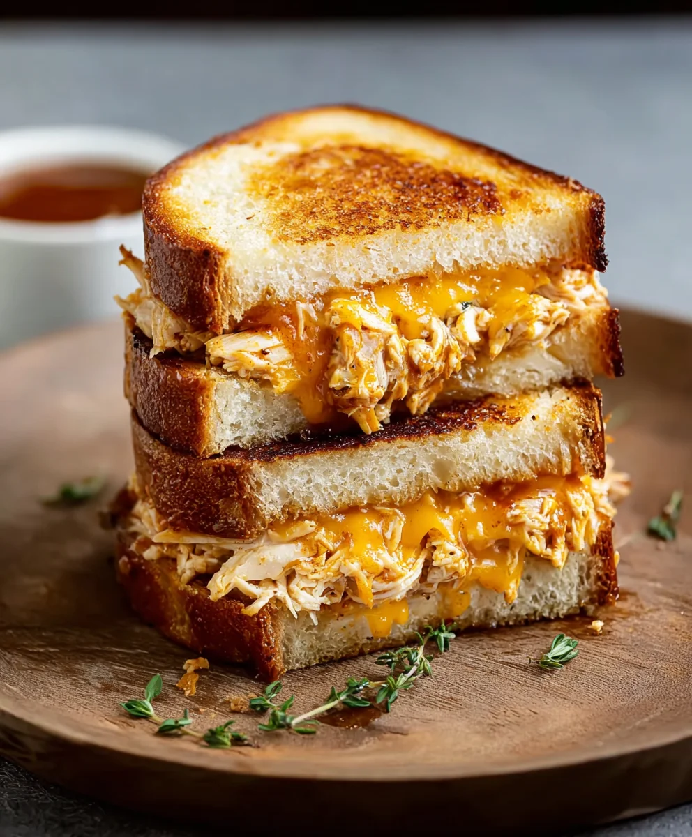 Smoky BBQ Chicken Grilled Cheese Perfection
