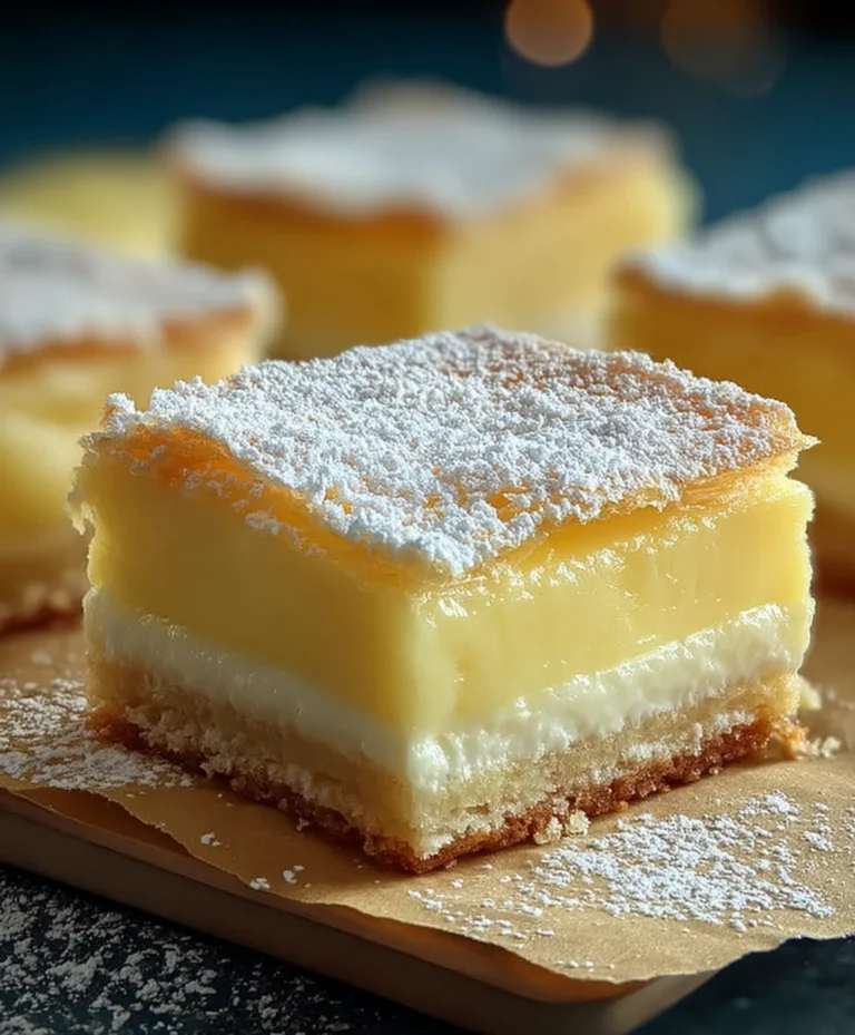 Easy Vanilla Custard Cream Squares Recipe