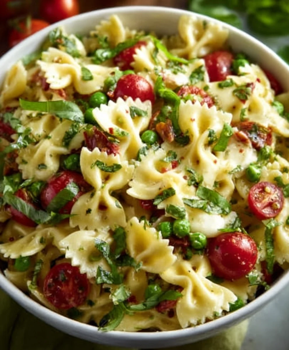 Easy Bow Tie Pasta Salad Recipe- Fresh & Flavorful