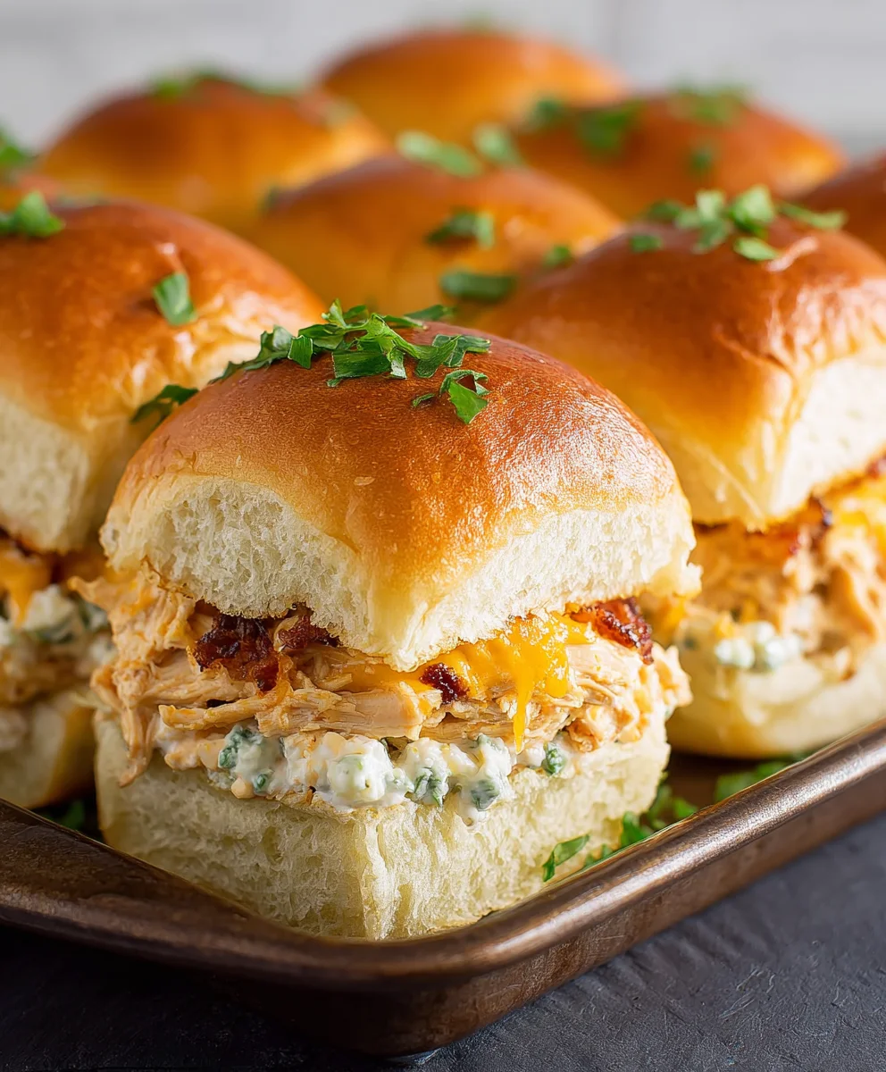 Easy Crack Chicken Sliders - Hawaiian Roll Recipe