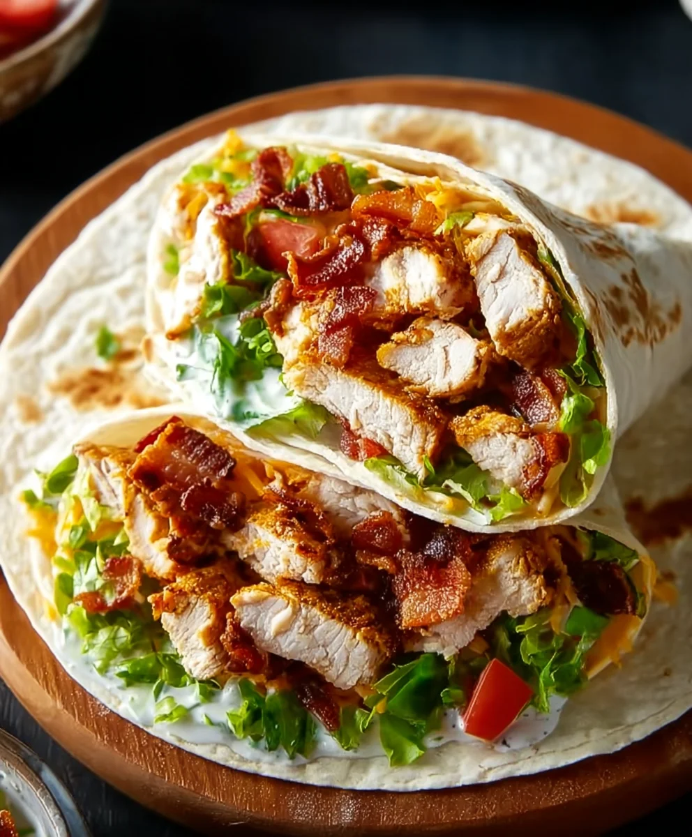 Crispy Chicken Beef Beef Bacon Ranch Wrap Recipe
