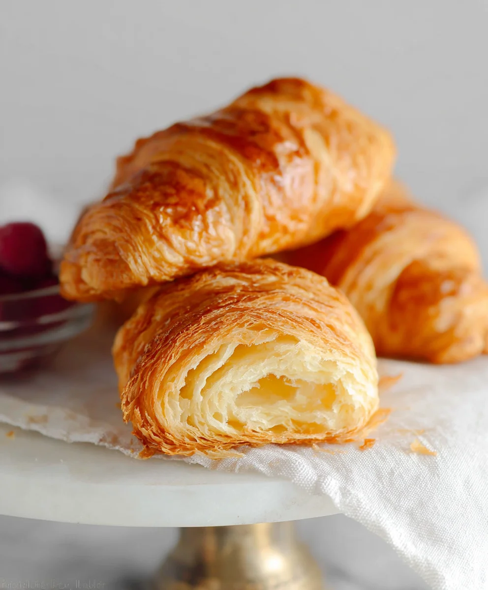 Flaky Homemade Croissants-Easy Recipe