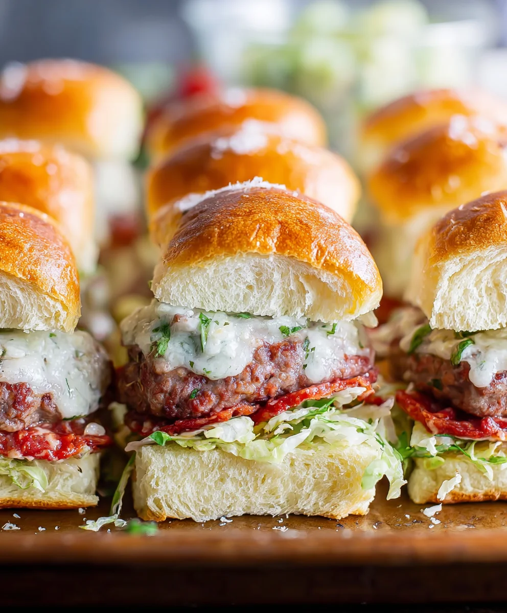 Beef Italian Grinder Sliders- Easy Flavorful Bites