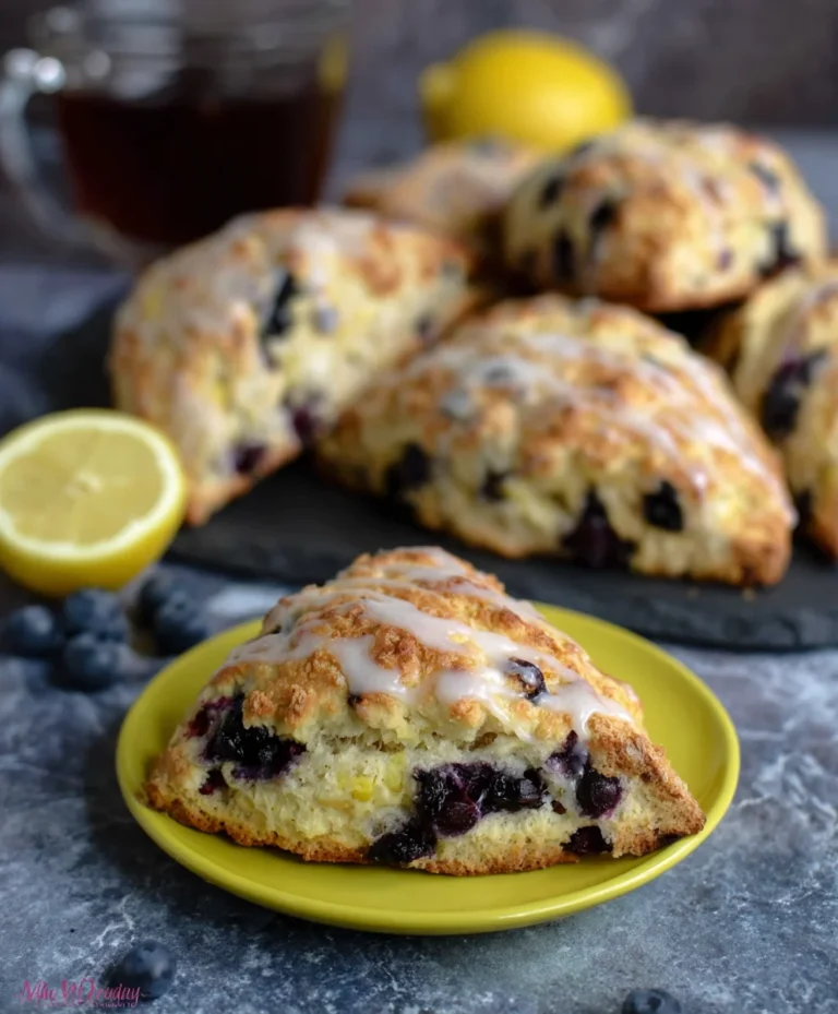 Sourdough Discard Blueberry Lemon Scones-Fluffy & Zesty Treats
