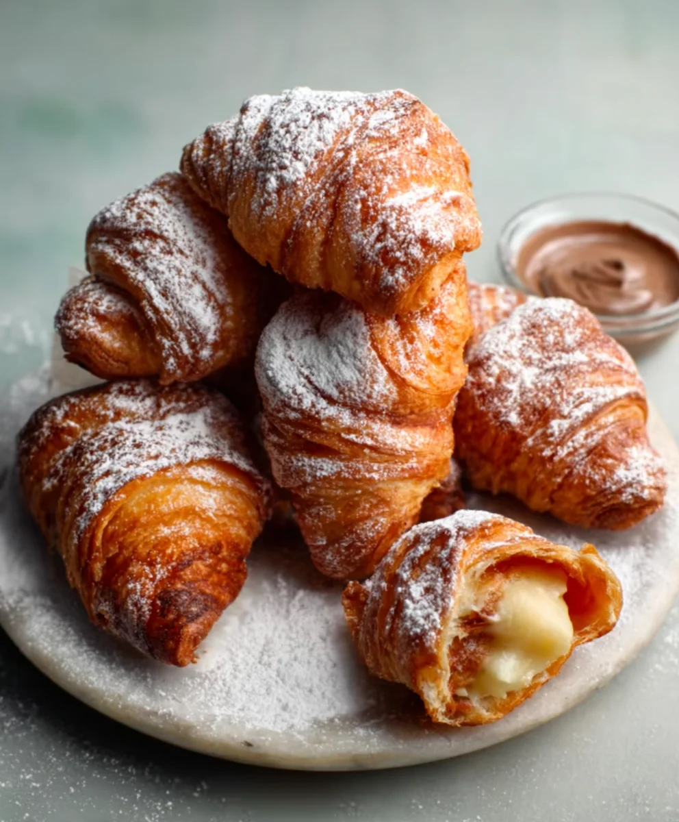 Fried Croissant Beignets - Easy Crispy Delight