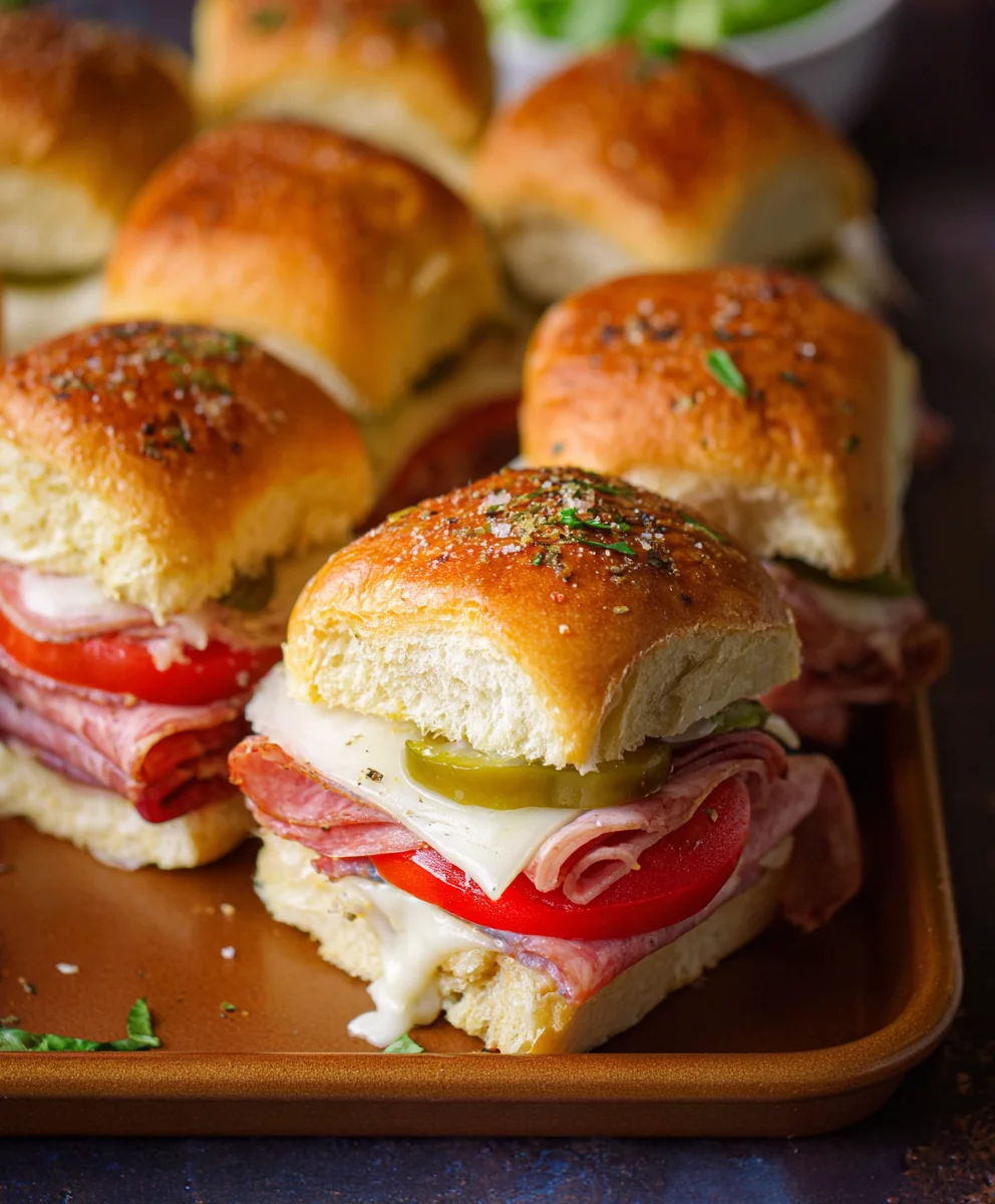 Beefy Italian Sub Sliders - Easy Appetizer Recipe