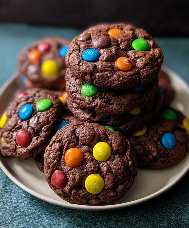 Chocolate M&M Cookies