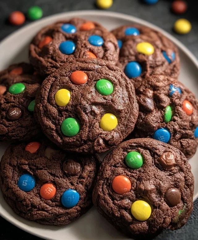Chocolate M&M Cookies