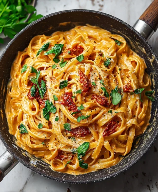 Vegan Creamy Sun Dried Tomato Pasta Recipe