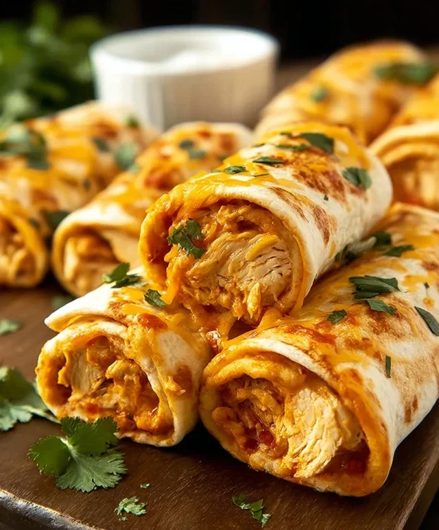 Chicken Enchilada Roll Ups