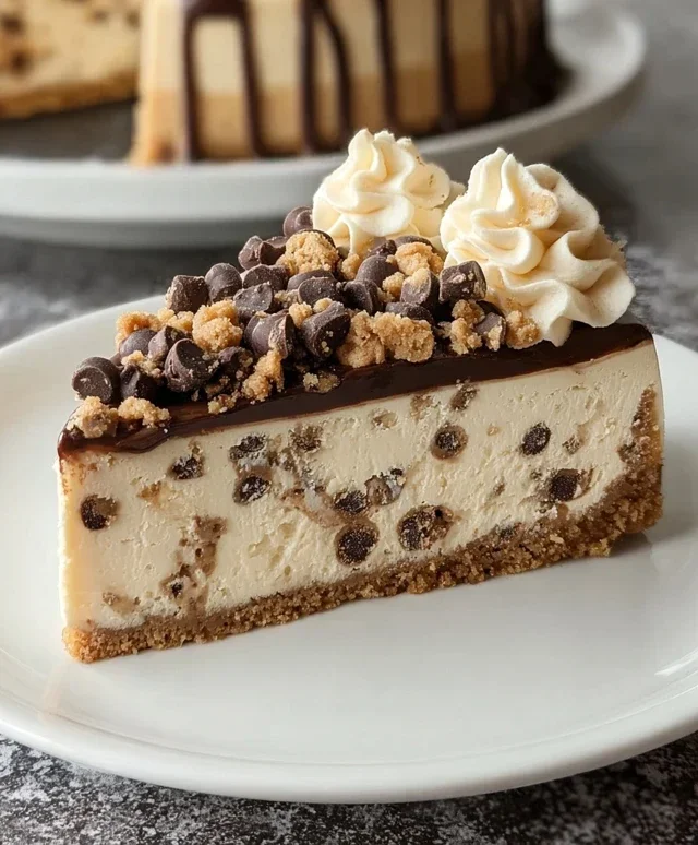 No Bake Cookie Dough Cheesecake
