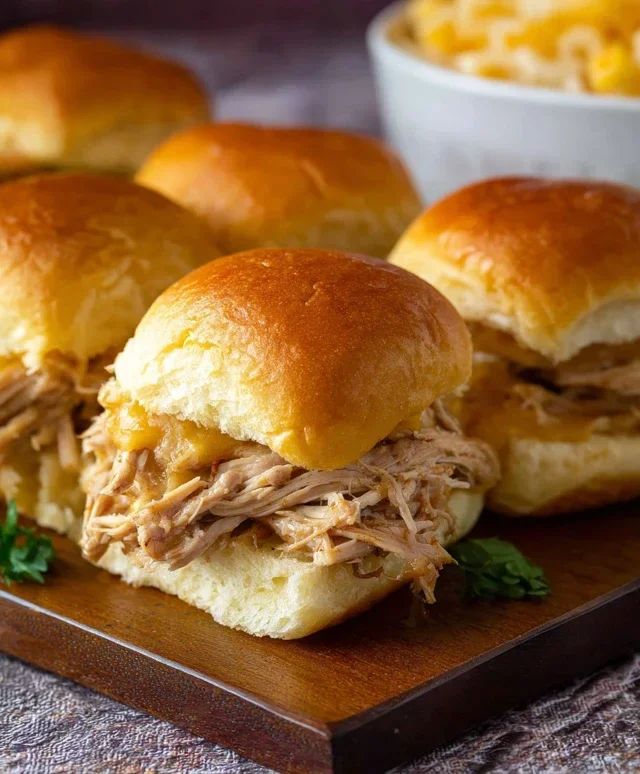 Crock Pot Mississippi Chicken Sliders