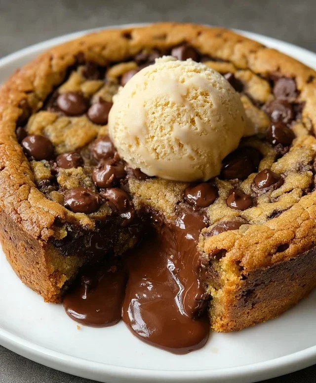 Deep Dish Nutella Cookie Pie