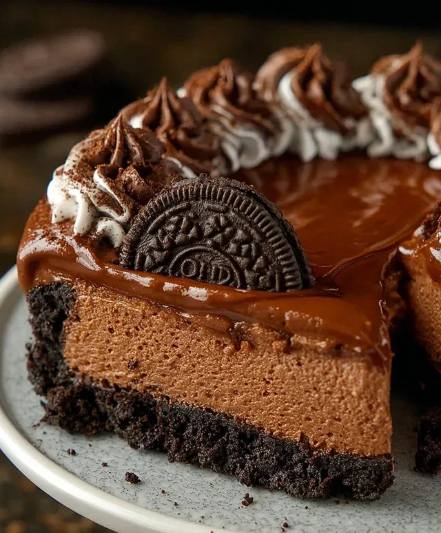 No Bake Oreo Nutella Cheesecake
