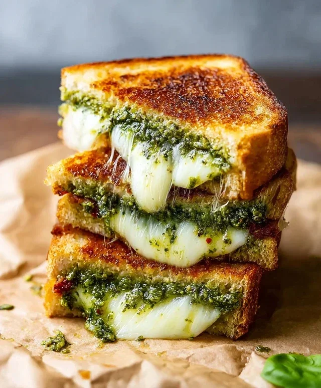 Sourdough Pesto Grilled Cheese