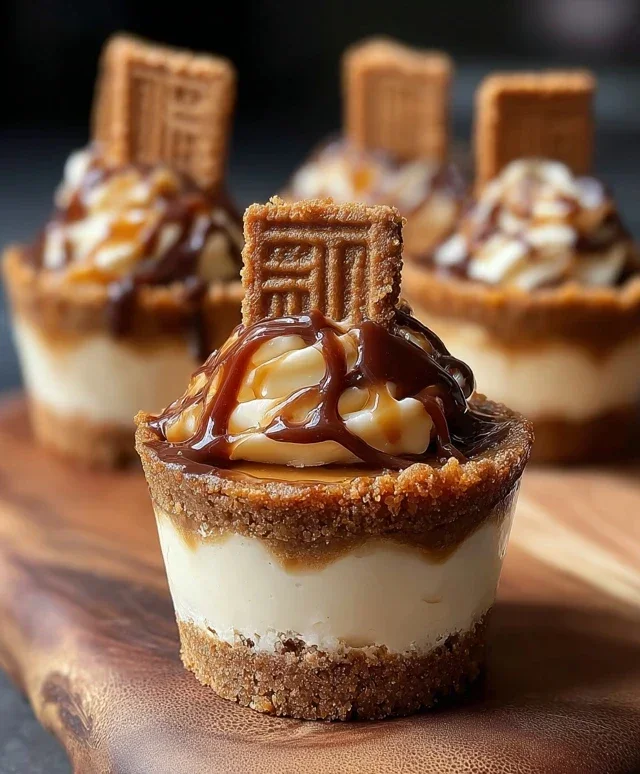 Mini Cookie Butter Cheesecake Cups