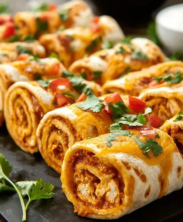 Chicken Enchilada Roll Ups