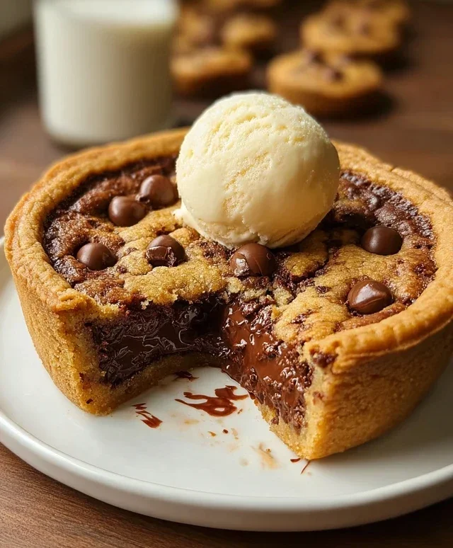 Deep Dish Nutella Cookie Pie