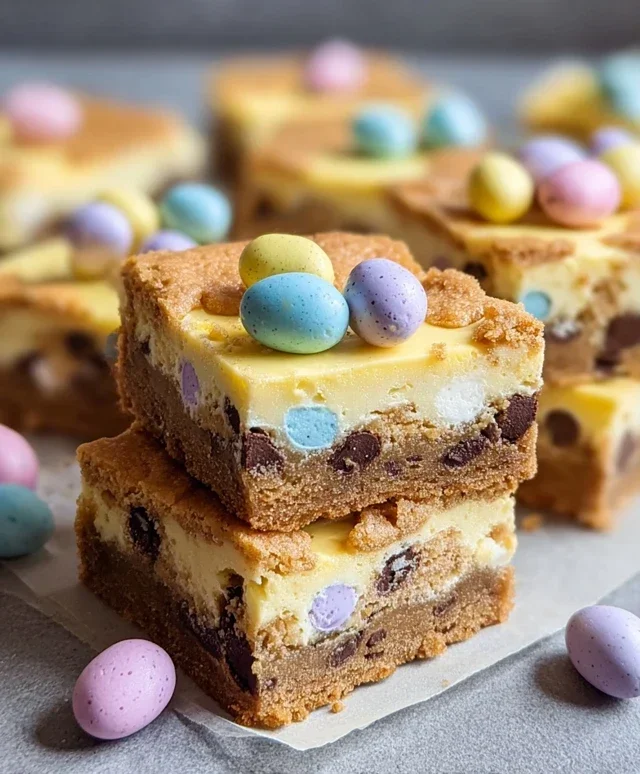Mini Egg Cheesecake Cookie Bars