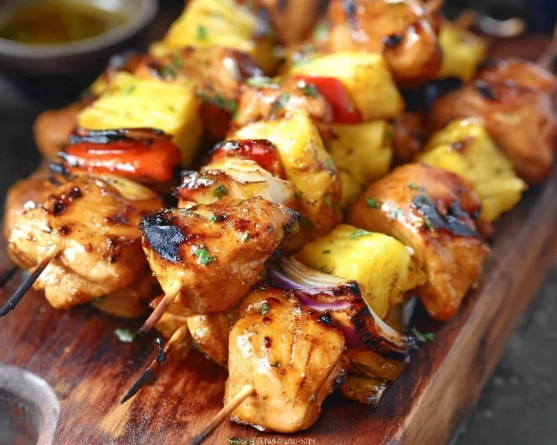 Pineapple Chicken Kebabs Recipe