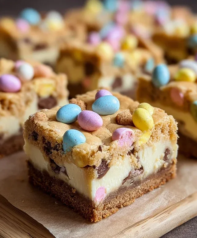 Mini Egg Cheesecake Cookie Bars