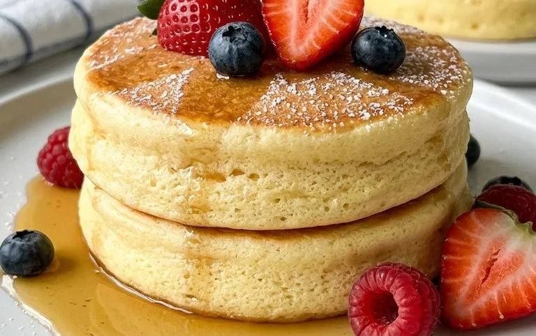Fluffy Japanese Soufflé Pancakes