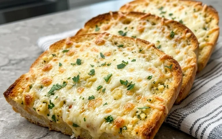 BEST CHEESY GARLIC BREAD RECIPE
