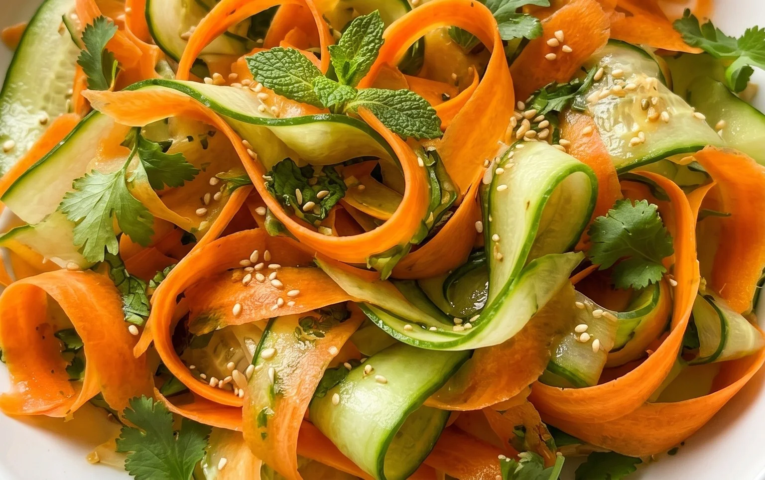 Carrot and Cucumber Ribbon Salad