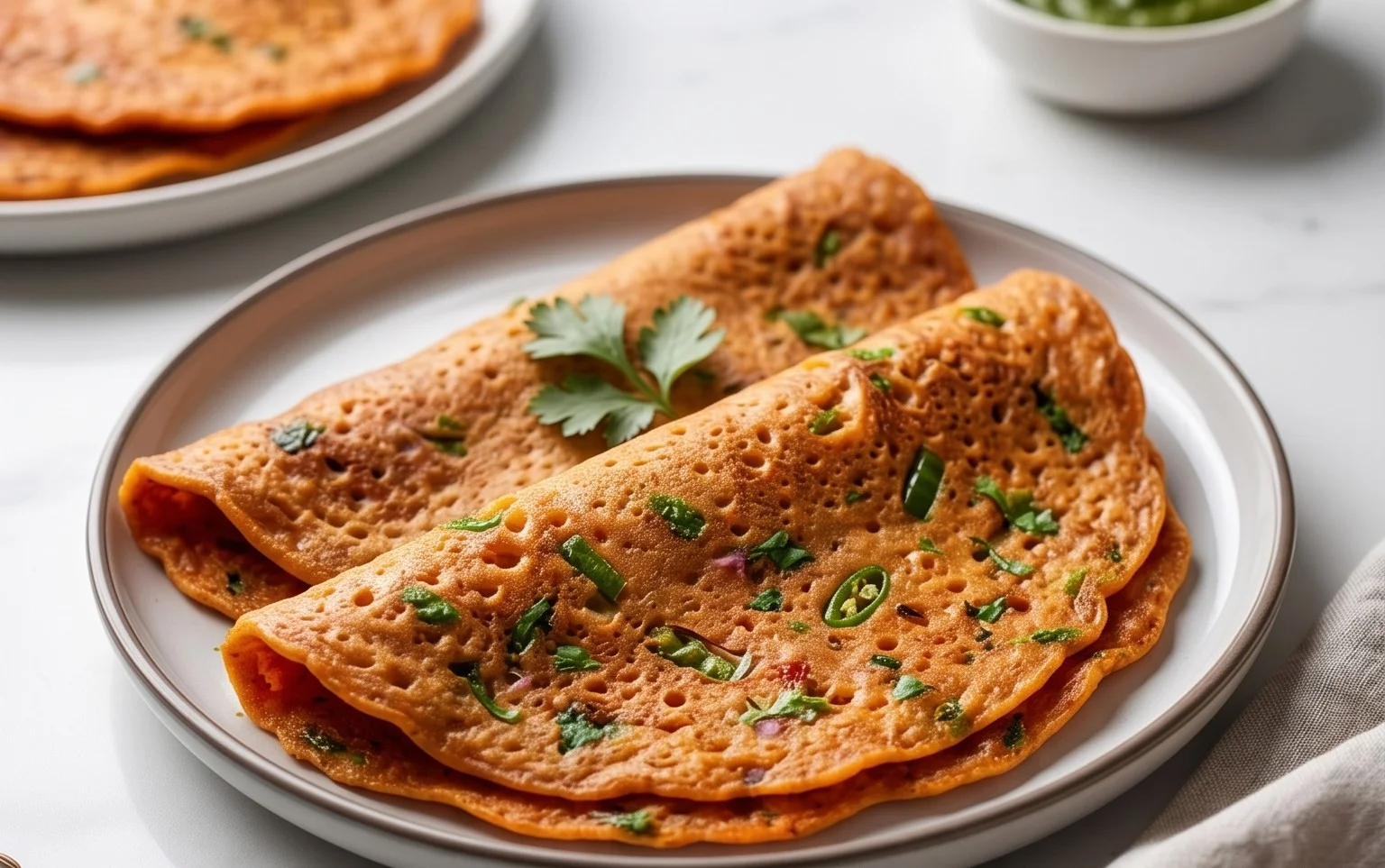 Masoor Dal Chilla | Savory Red Lentil Pancakes