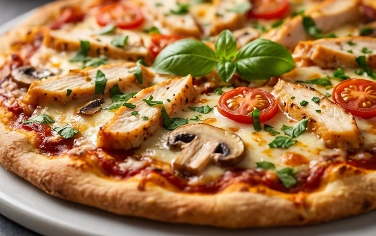 Chicken Crust Pizza (Low Carb + High Protein