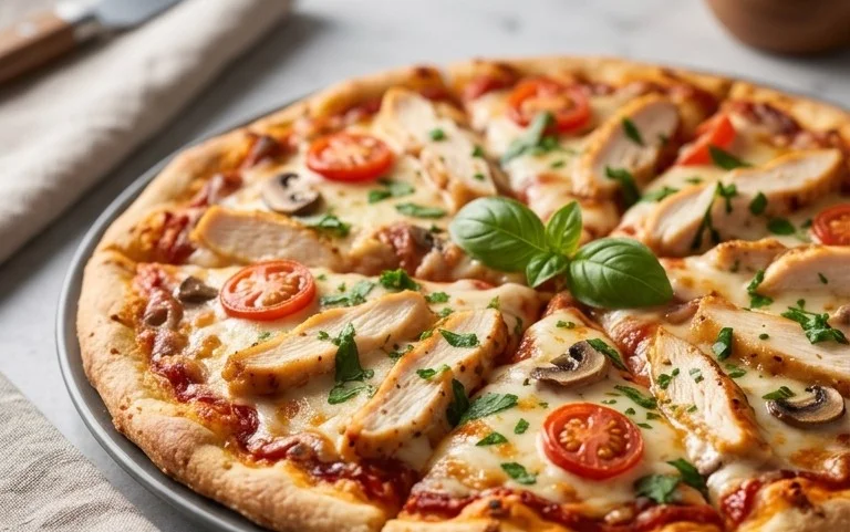 Chicken Crust Pizza (Low Carb + High Protein