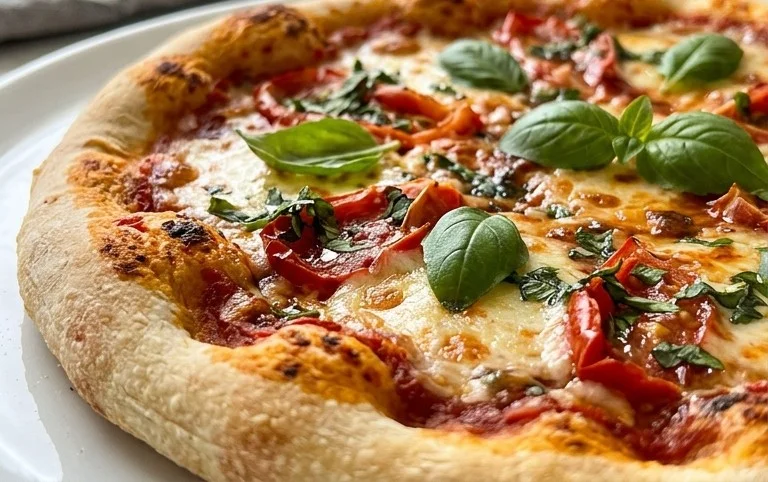 An excellent No Yeast Pizza Dough - quick easy homemade pizza!