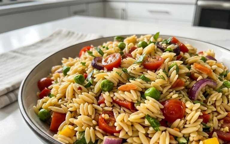 Rainbow Orzo Salad