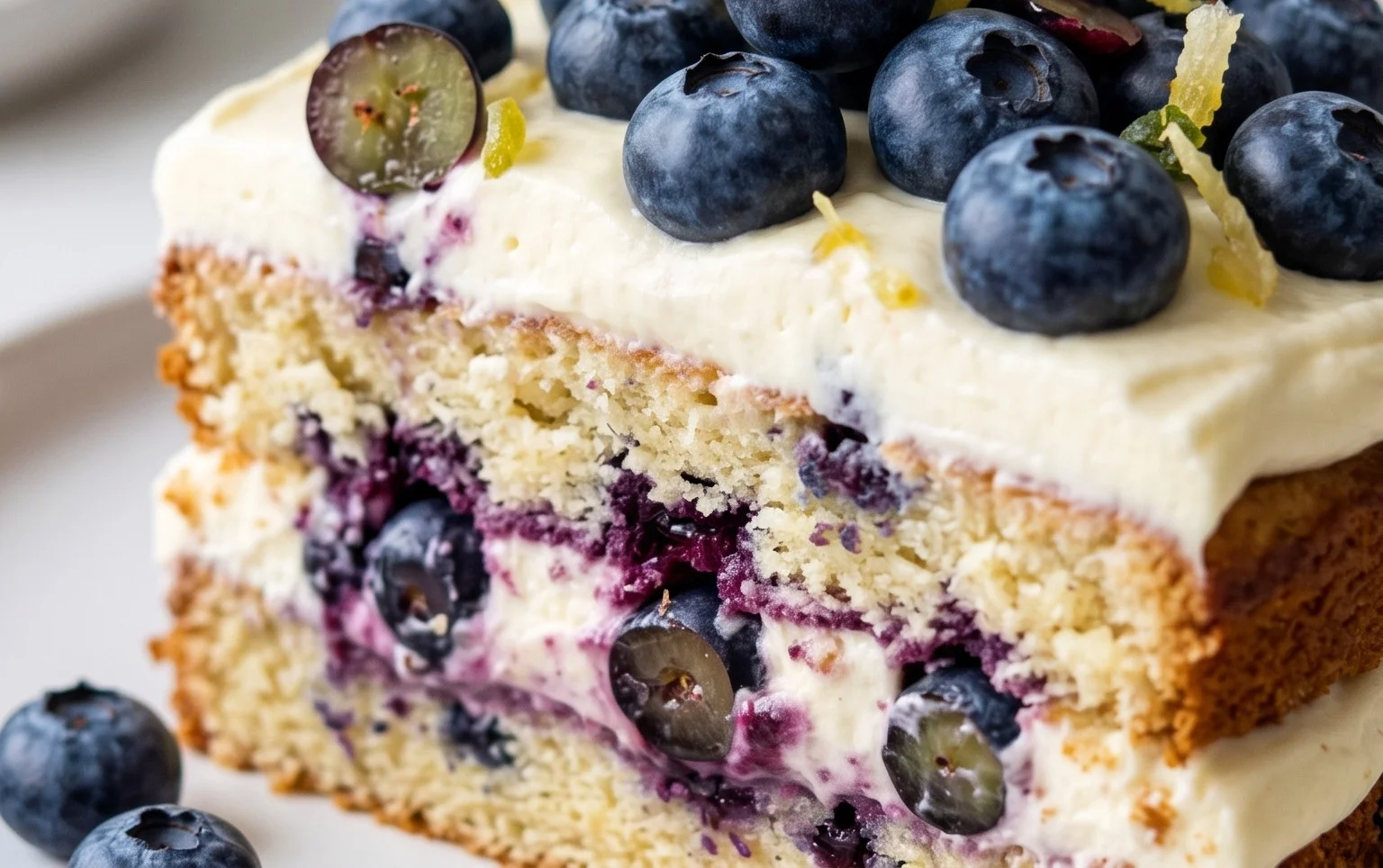 Nova Scotia Blueberry Cream Cake