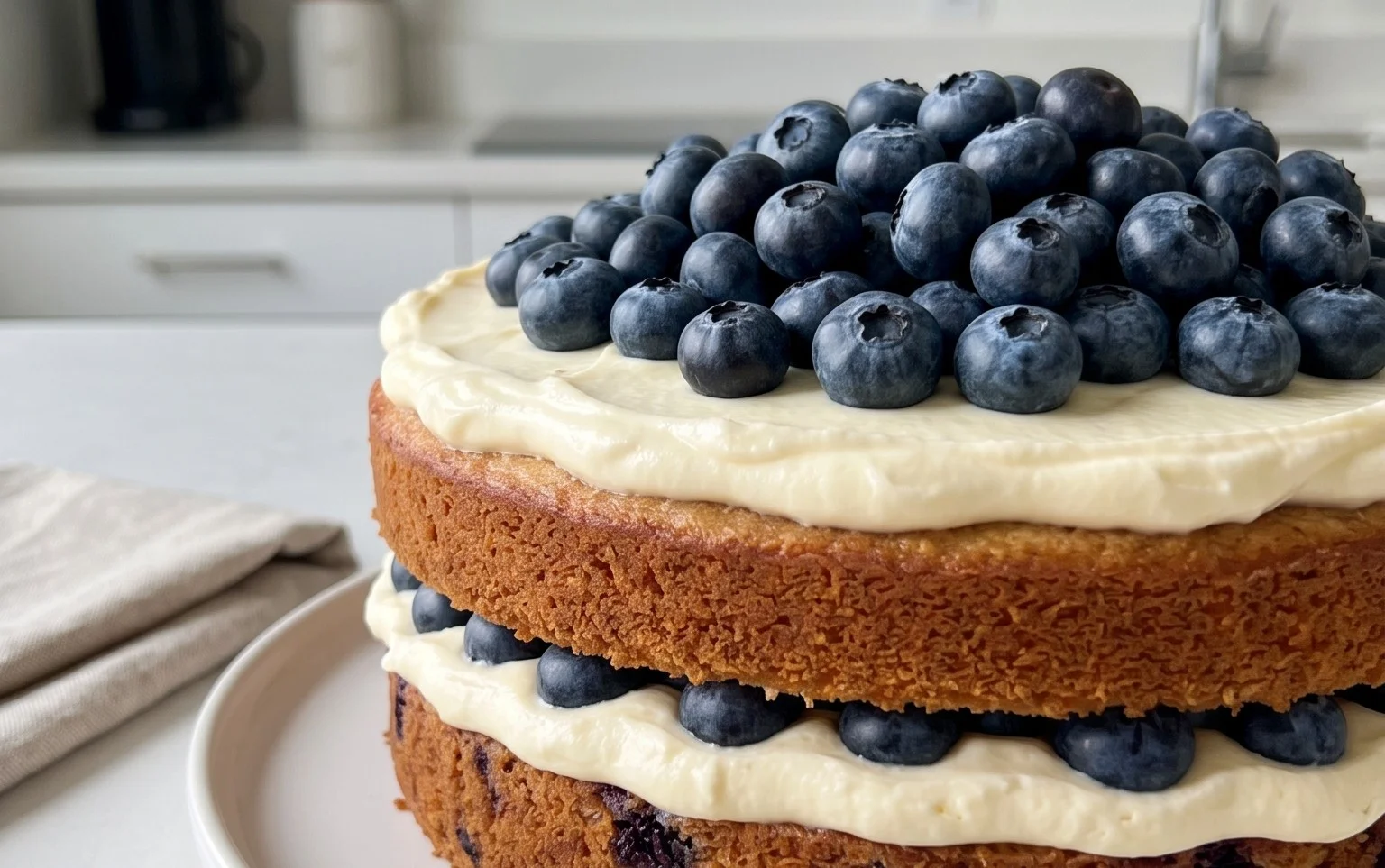 Nova Scotia Blueberry Cream Cake