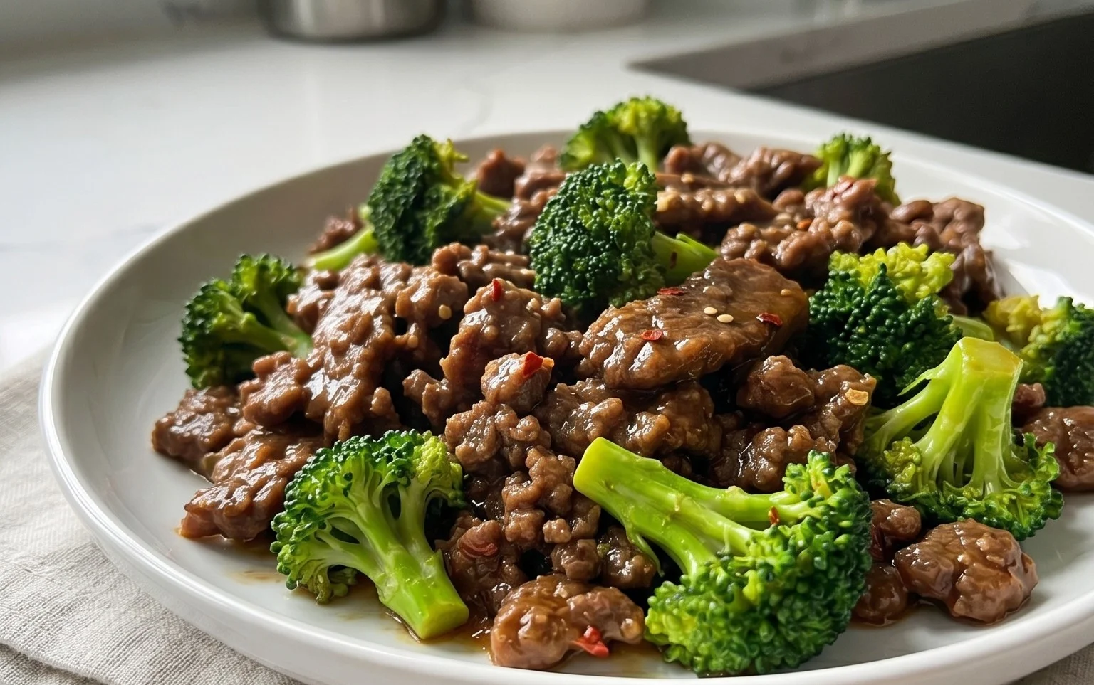 Ground Beef and Broccoli