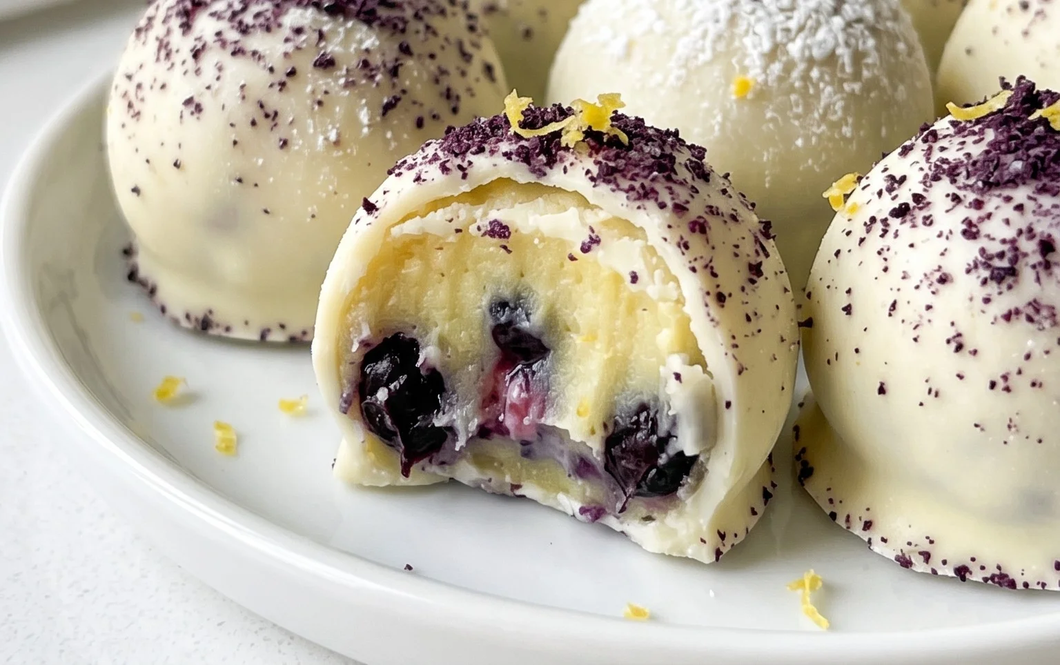 LEMON BLUEBERRY TRUFFLES 