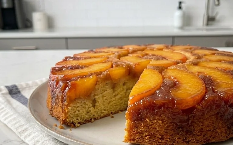 Peach Upside-Down Cake Recipe