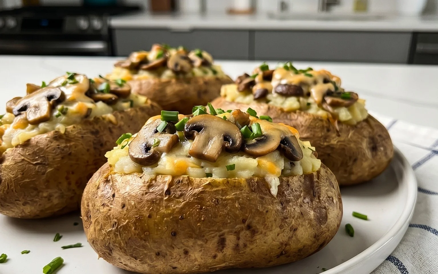 The Ultimate Stuffed Baked Potatoes with Mushrooms