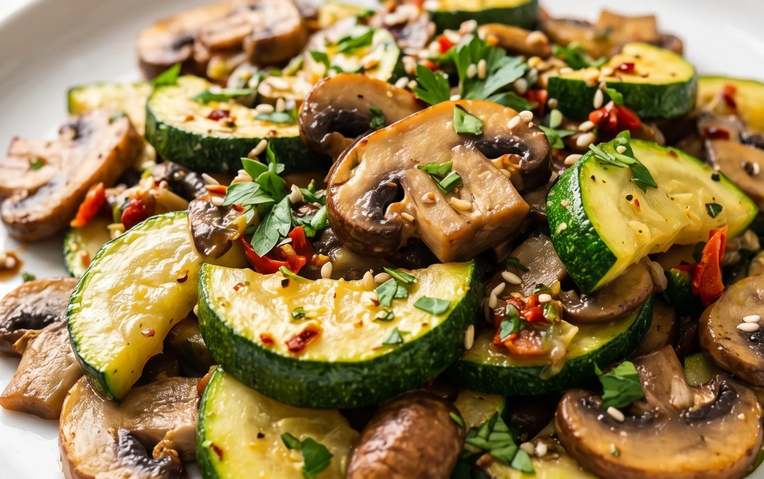Skillet Zucchini and Mushrooms