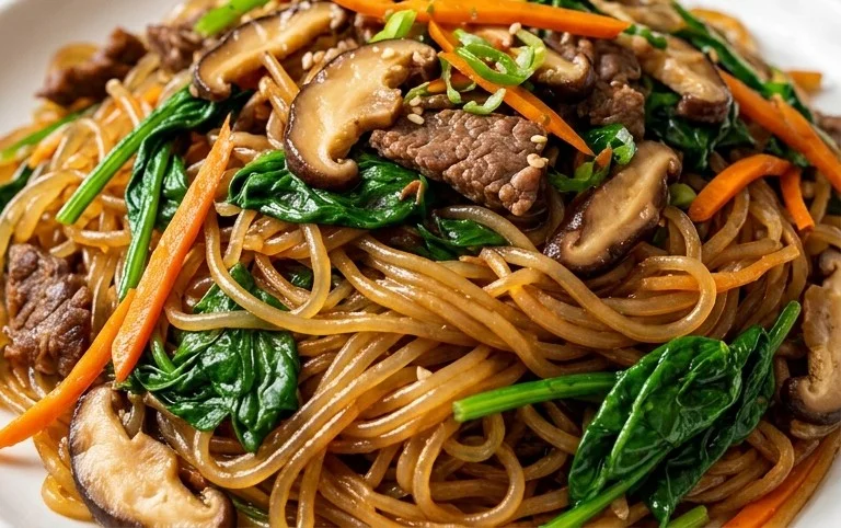 Japchae (Korean Glass Noodle Stir Fry)