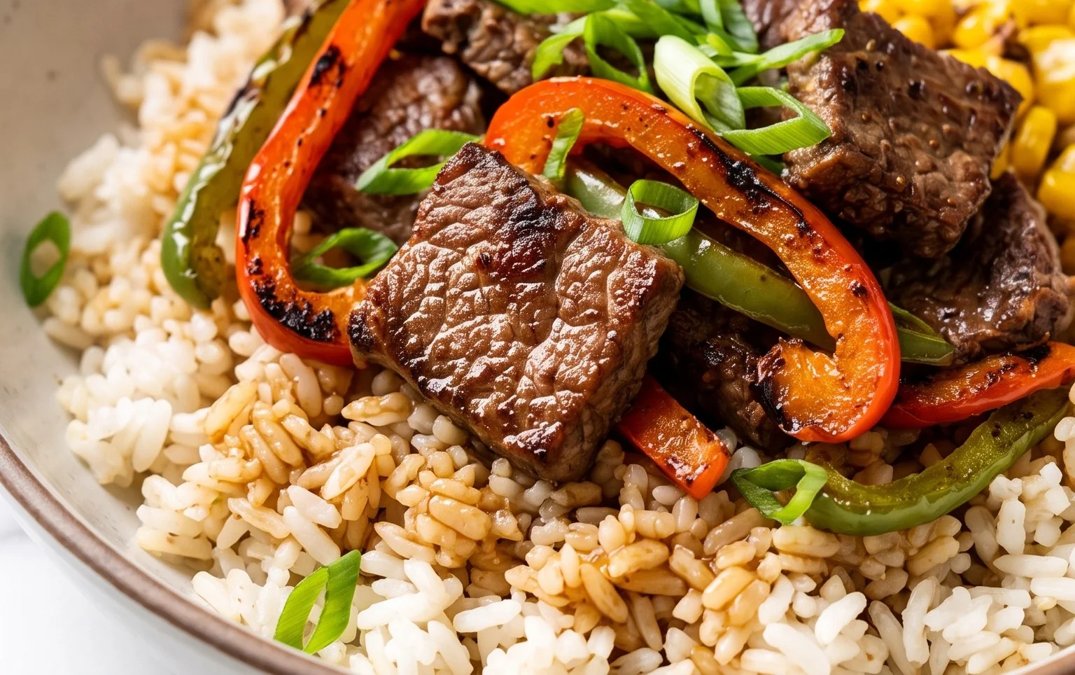 Beef Pepper Rice Bowl is a delicious meal option.