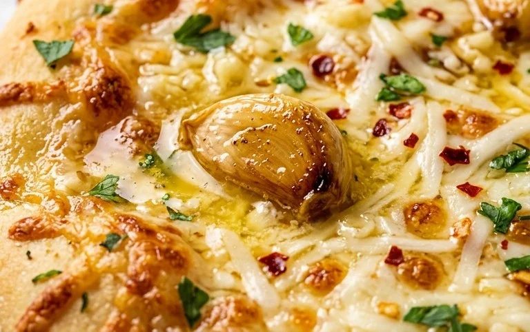 buttery garlic pizza