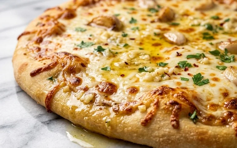 buttery garlic pizza