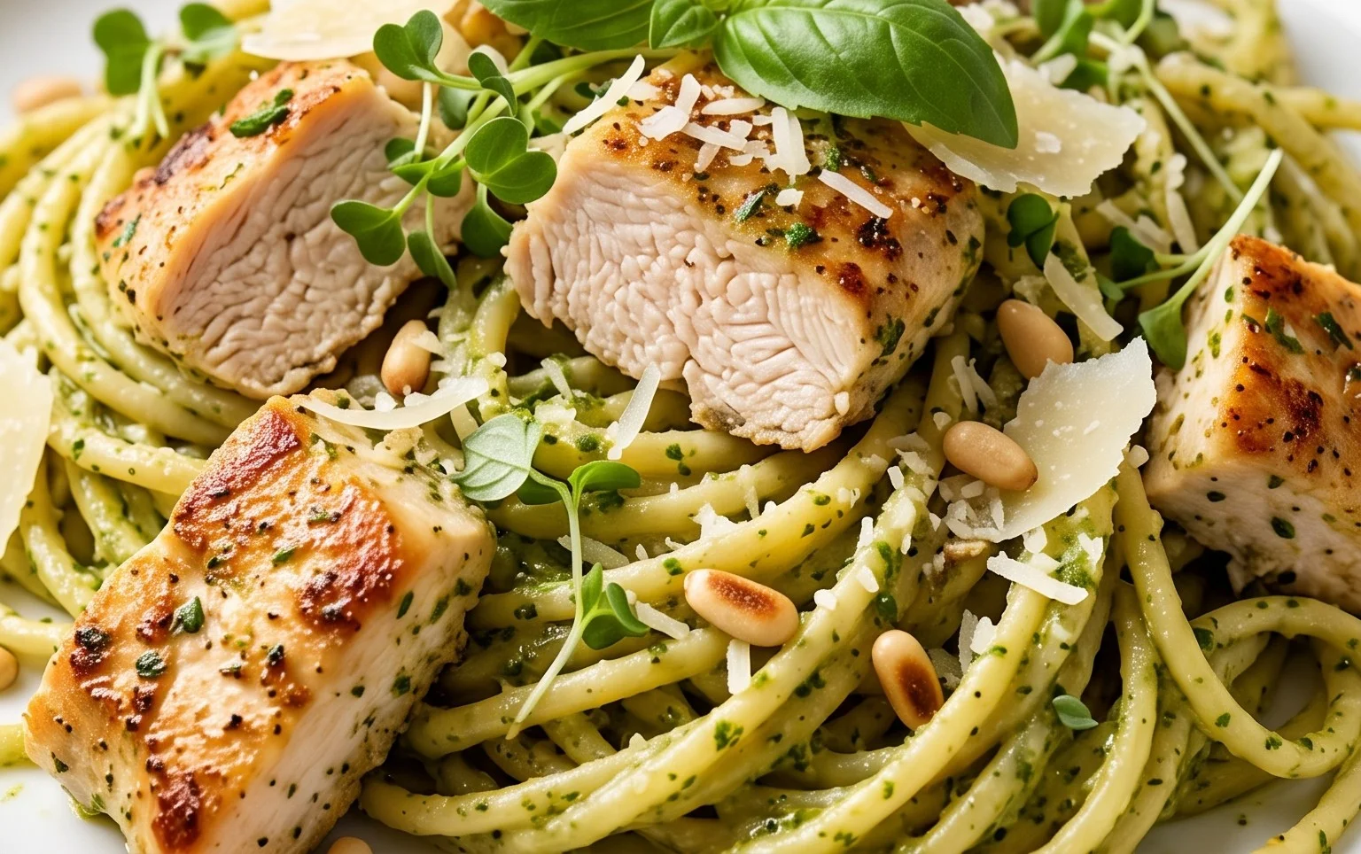 Creamy Chicken Pesto Pasta